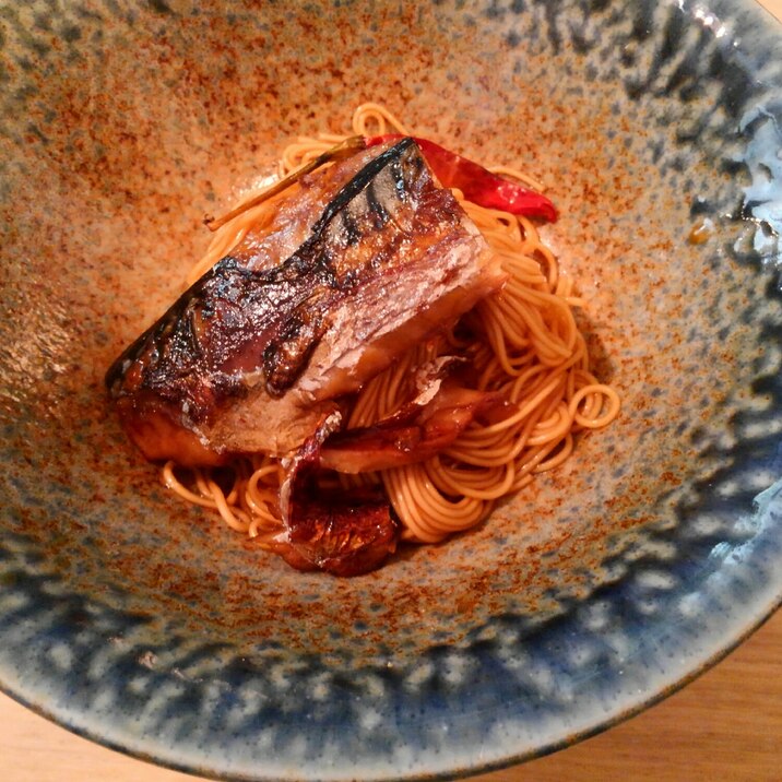 焼き鯖そうめん